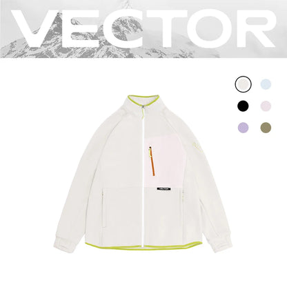 Vector Fleece Zip-Up Jacket – Contrast Color Block