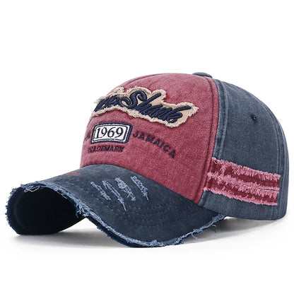 Embroidered Vintage Baseball Cap – Distressed Streetwear Hat