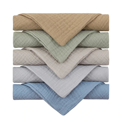 Baby Muslin Washcloths 5-Pack – Soft Gauze Cotton Face Towels