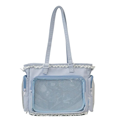 Kawaii JK Messenger Bag – Anime Bow Crossbody Shoulder Bag for Girls
