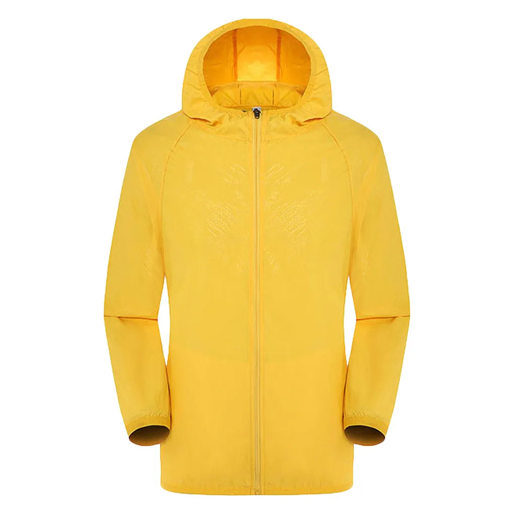 Waterproof Hiking Jacket for Men & Women – Quick Dry Outdoor Hooded Windbreaker