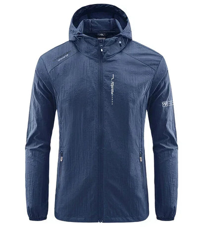 UPF 50+ Men's Windbreaker Jacket – UV Protection Quick Dry Outdoor Hoodie