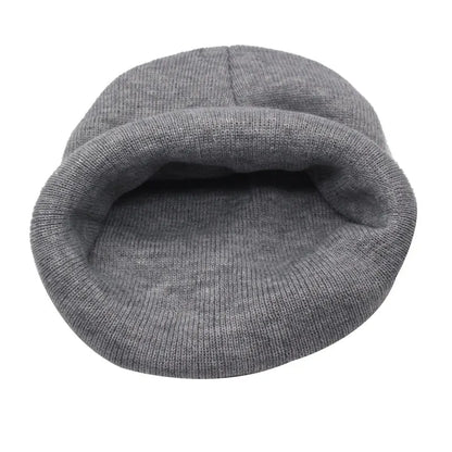 Solid Knit Beanie Hat – Unisex Winter Skull Cap