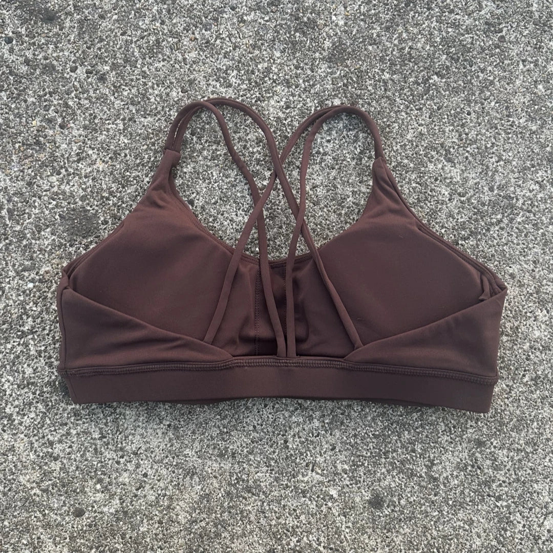 Women's Strappy Cross-Back Sports Bra – Gym, Yoga & Training Top