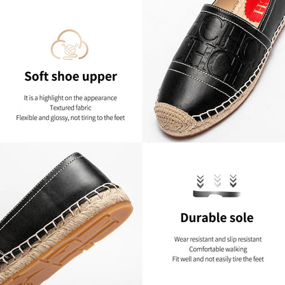 Women's Espadrille Flats – Slip-On Hemp Sole Casual Shoes