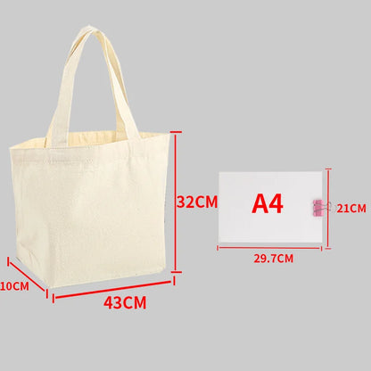 Canvas Tote Bag – Large Capacity Eco-Friendly Reusable Cotton Shoulder Bag