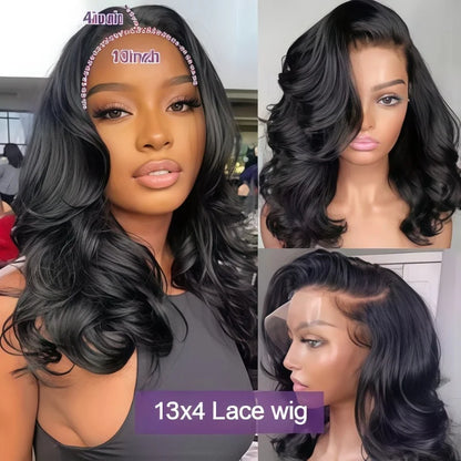 13x4 HD Lace Front Bob Wig Body Wave Human Hair Pre Plucked