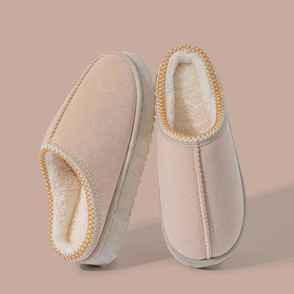 Women S Plush Slippers Winter Warm House Shoes Thick Eva Sole Indoor Outdoor Use Cozy Non-Slip