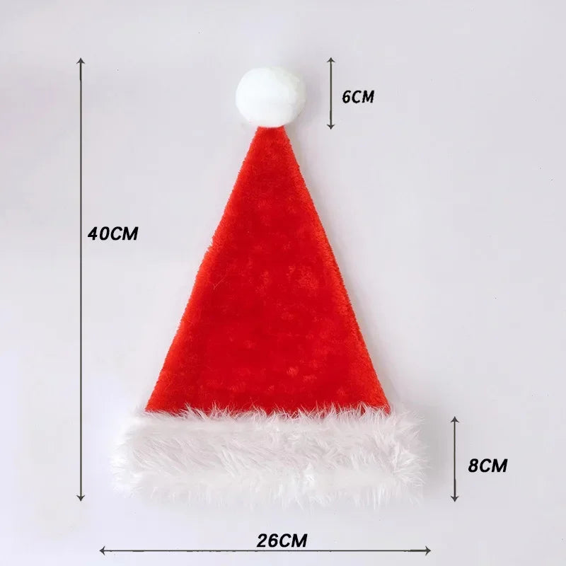 Christmas Knit Santa Beanie with Pom Pom – Adults & Kids