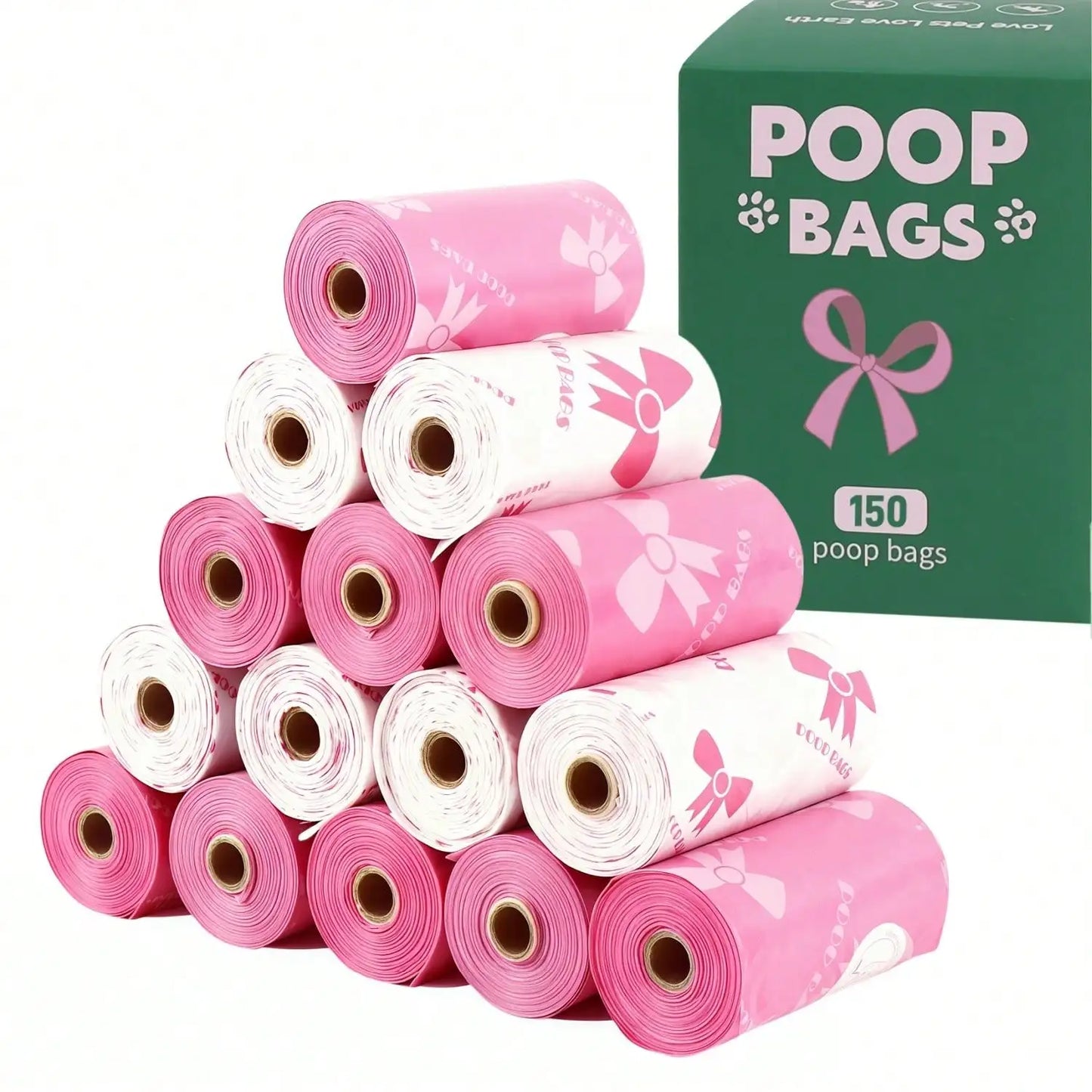Dog Poop Bags – Thick Leakproof Pet Waste Bags, 3/6/10 Rolls