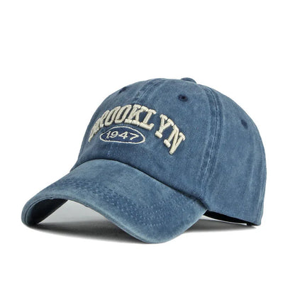 Brooklyn 1947 Embroidered Baseball Cap – Unisex Washed Cotton Hat
