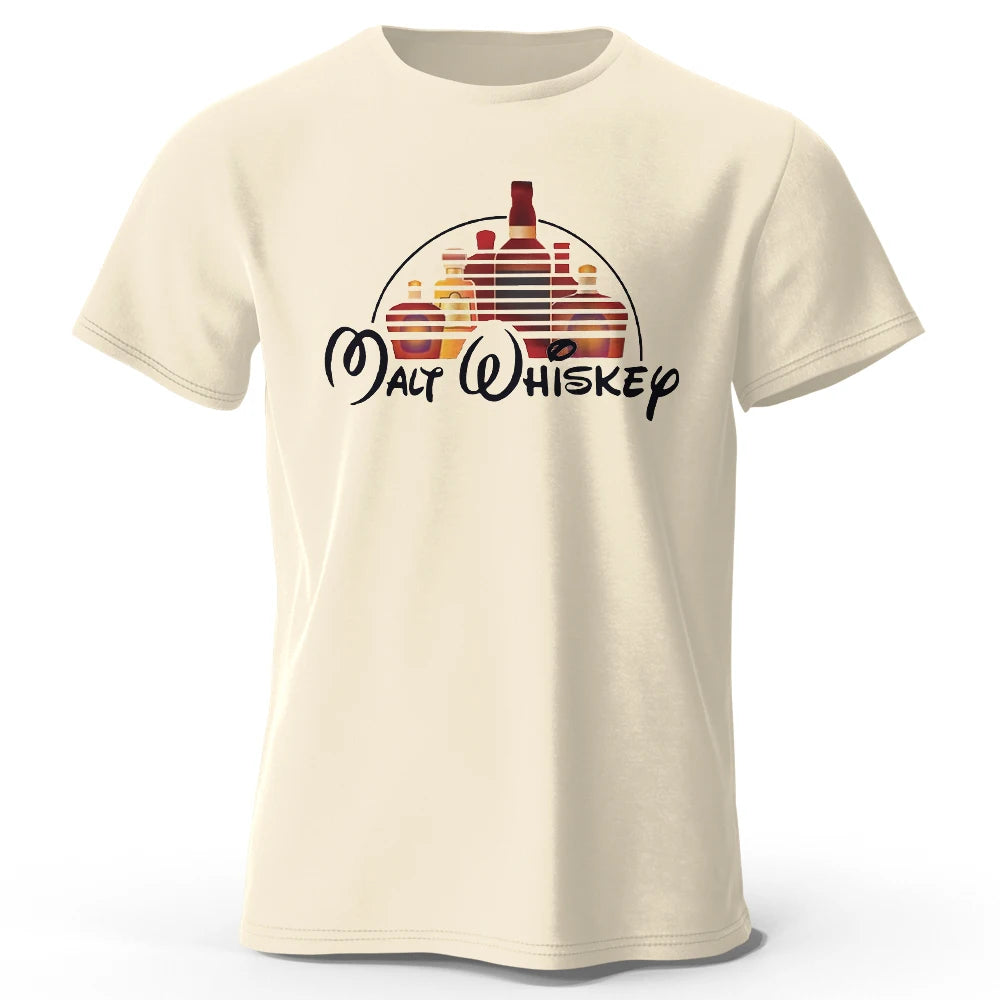 Malt Whiskey Graphic T Shirt Oversized Cotton Tee
