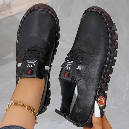 Women's Slip-On Loafers – Soft Sole Retro Flat Shoes