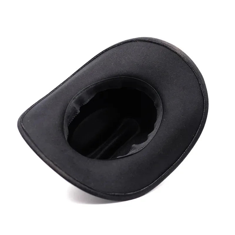 Vintage Western Cowboy Hat – Wide Brim Felt Hat for Men & Women