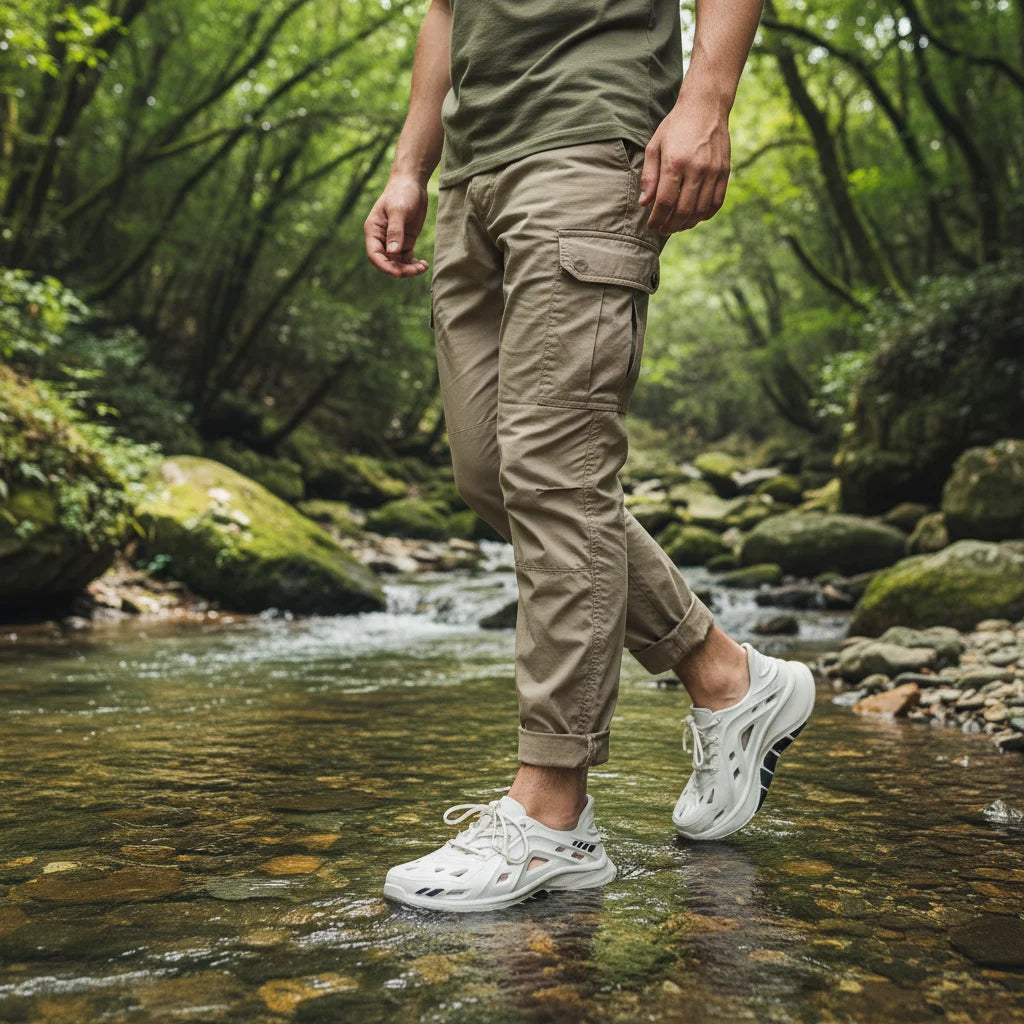 Men's Hollow Clog Sneakers – Non-Slip Outdoor Beach Garden Shoes