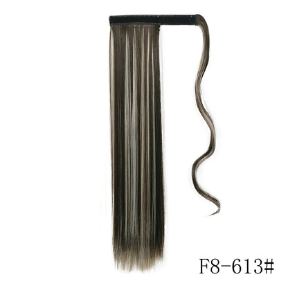 Wrap Around Ponytail Extension – Long Straight Synthetic Clip-In