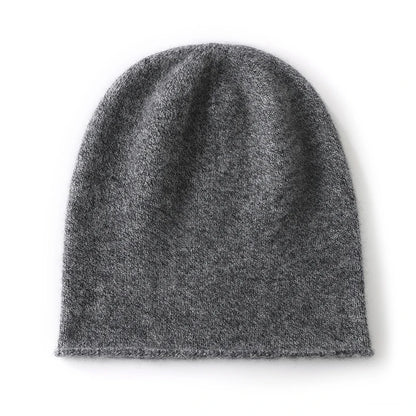 100% Cashmere Knit Beanie – Luxury Winter Hat for Women & Men