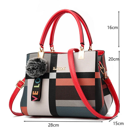 PU Leather Tote Handbag for Women – Large Capacity Crossbody Bag
