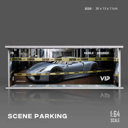 Garage Scene Diorama Model Kit – Collectible Decoration (No Dolls or Cars Included)