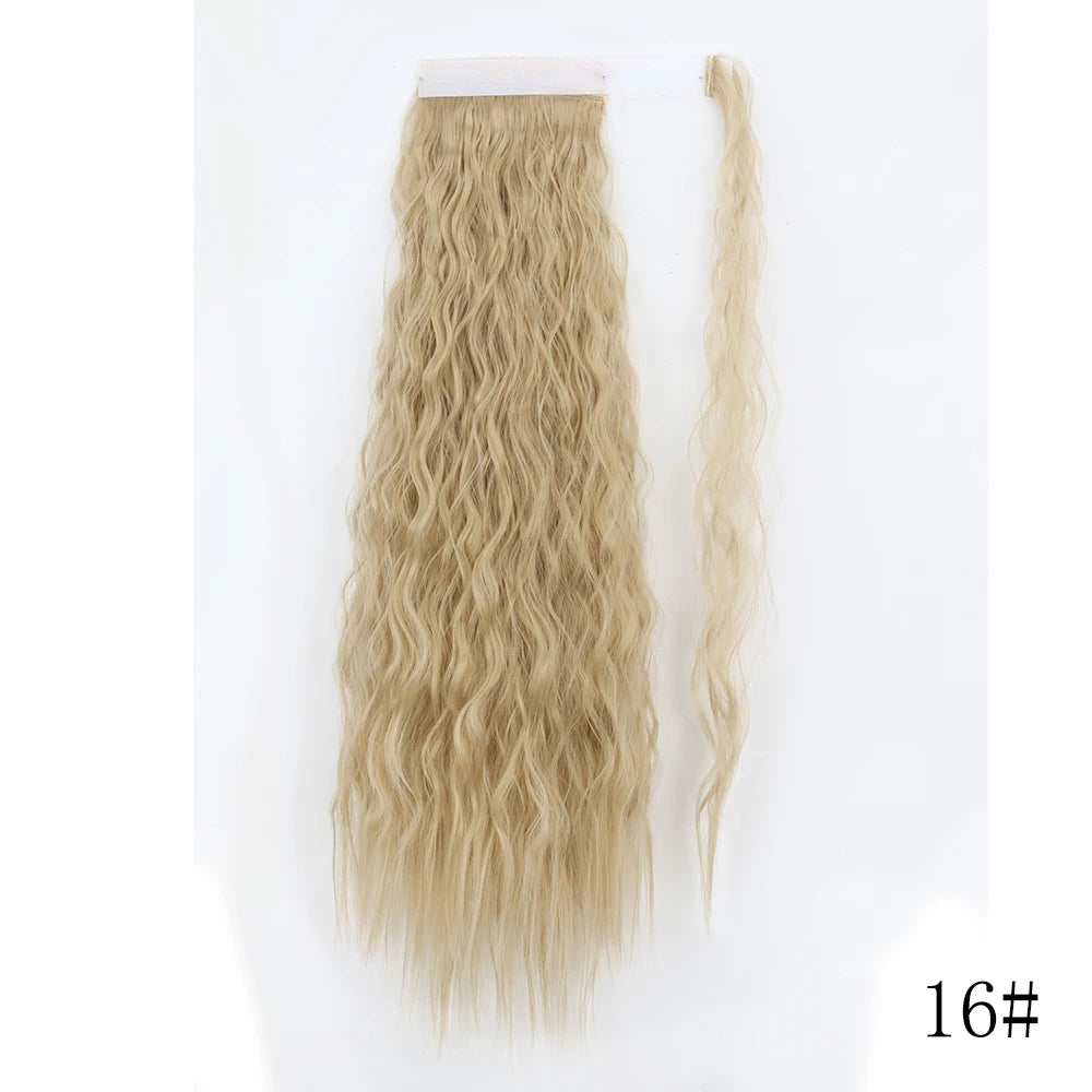 Wrap Around Ponytail Extension – Long Straight Synthetic Clip-In