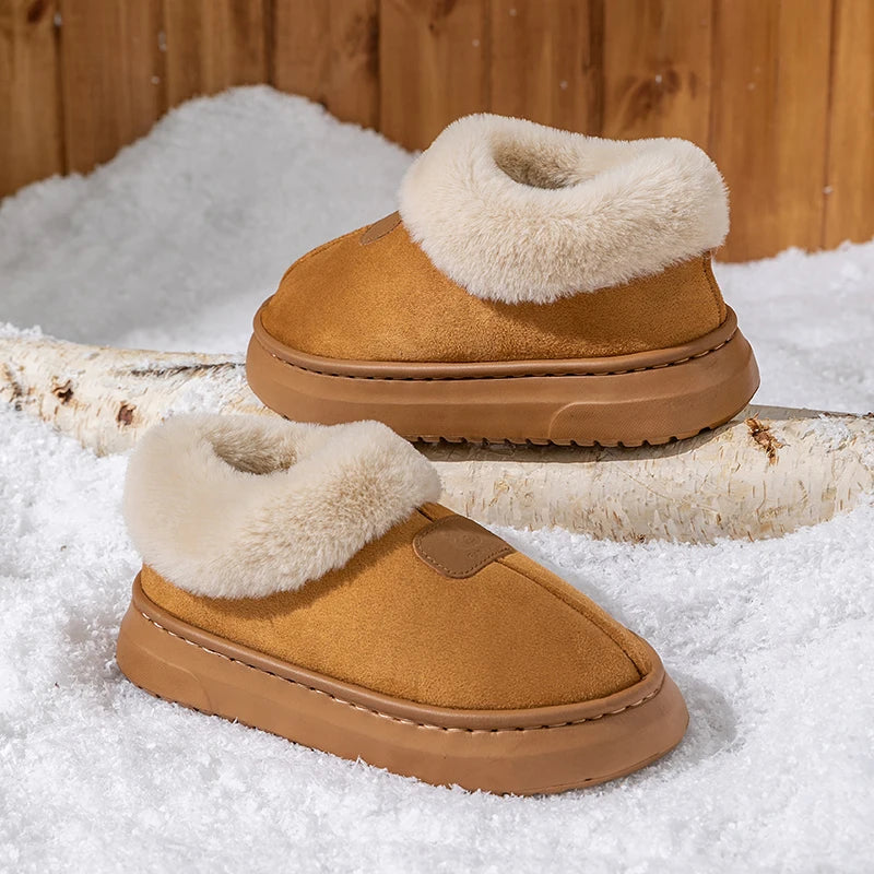 Winter Women S Indoor Slippers Warm Thick Sole Soft Comfortable Outdoor Non Slip Snow Boots Bedroom