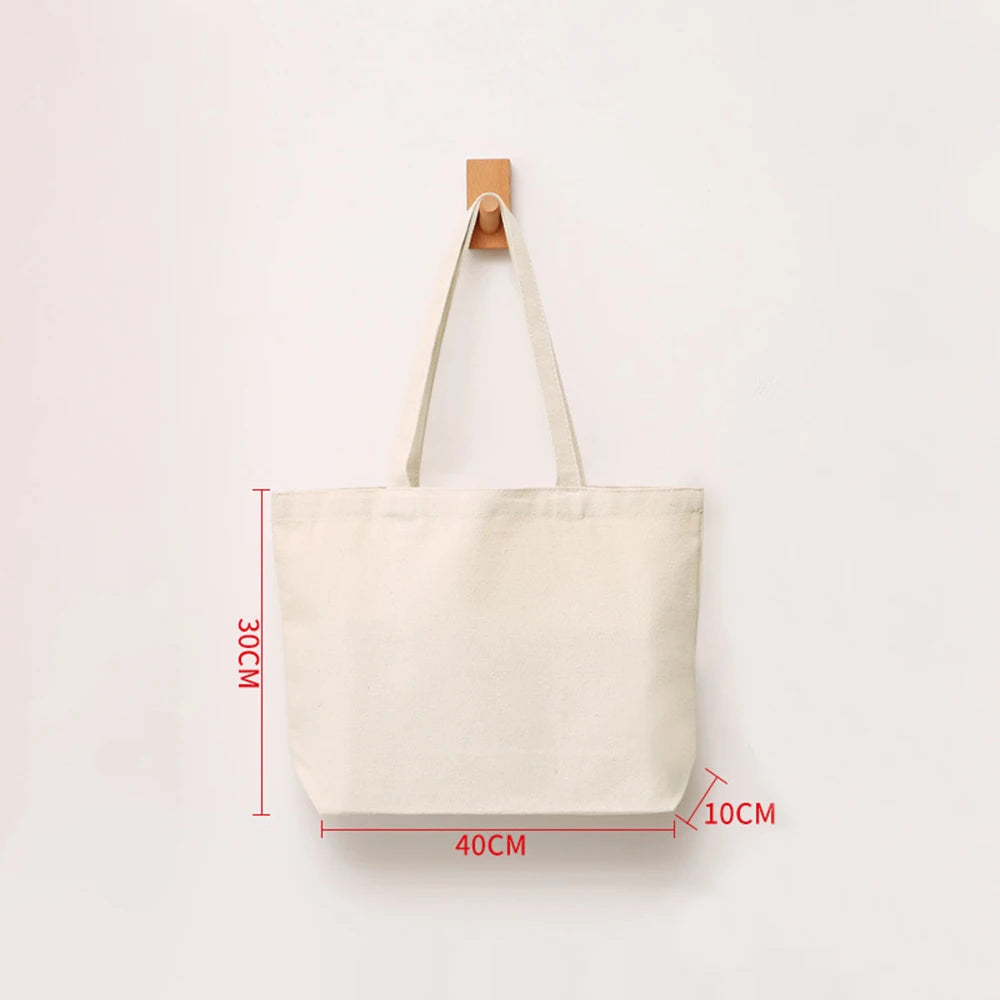 Canvas Tote Bag – Large Capacity Eco-Friendly Reusable Cotton Shoulder Bag