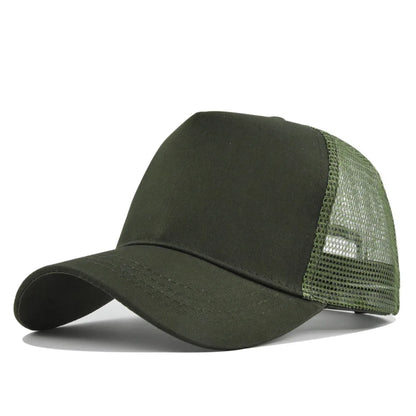 Custom Logo 5-Panel Mesh Trucker Baseball Cap – Men & Women