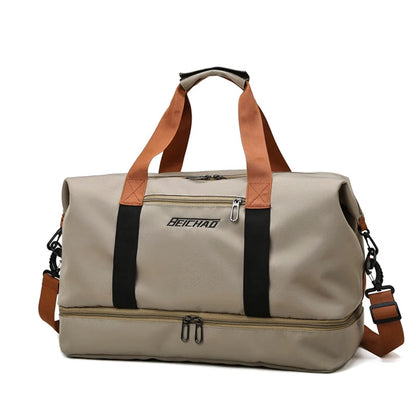 Expandable Travel Duffle Bag with Shoe Compartment – Women's Weekend Overnight Bag