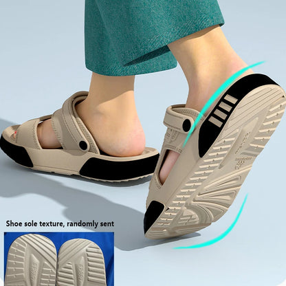 Men Slippers Summer Eva Soft-Soled Platform Slides Sandals Indoor Outdoor Walking Beach Shoes Flip
