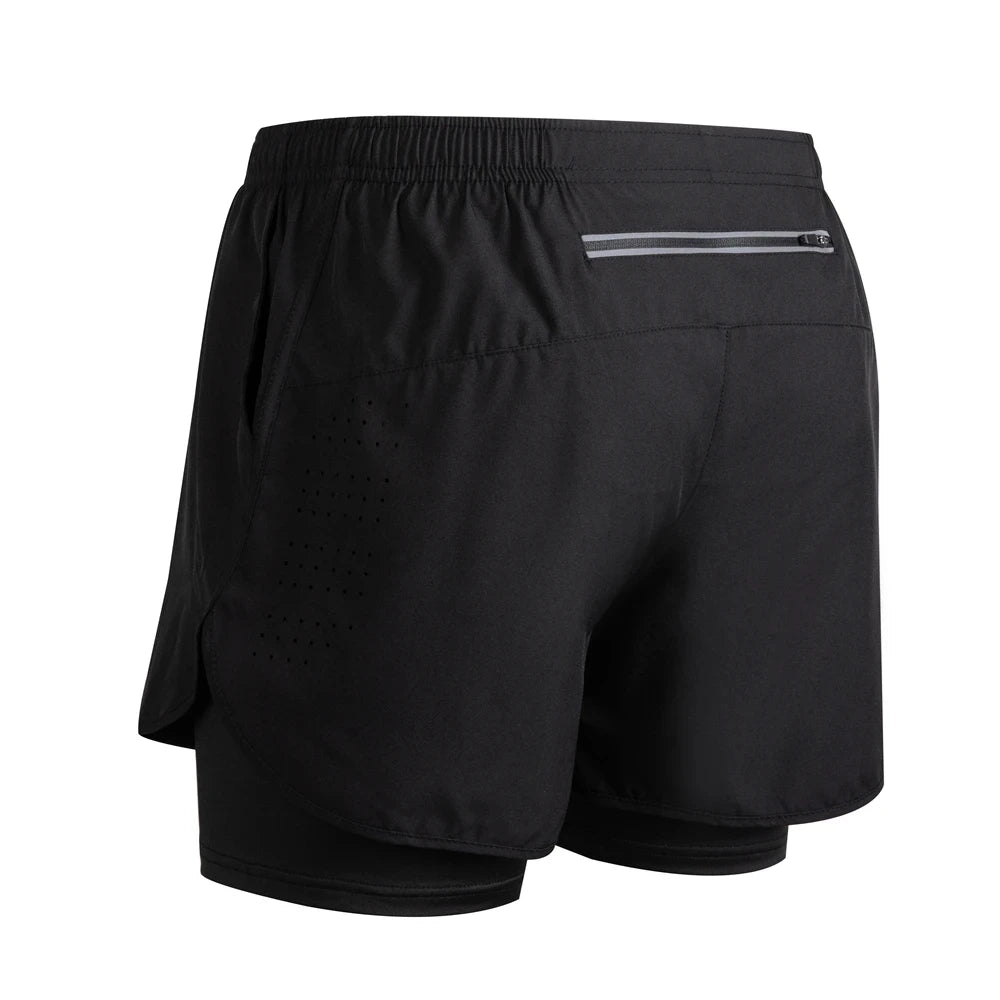 Men's Reflective Running Shorts – 2-in-1 Quick Dry Training Shorts