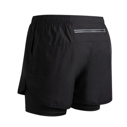 Men's Reflective Running Shorts – 2-in-1 Quick Dry Training Shorts