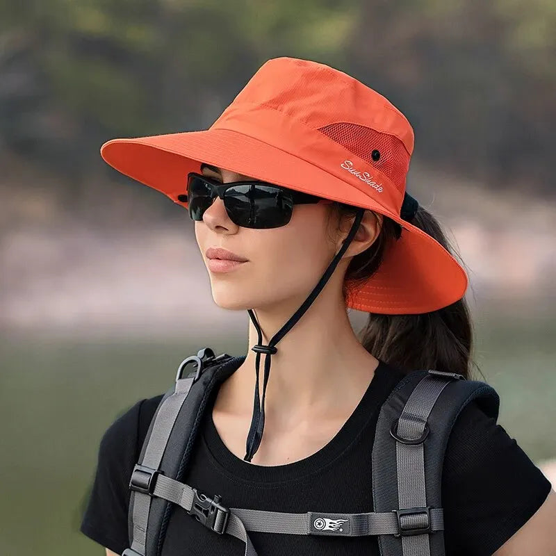Wide Brim Sun Hat – Foldable Outdoor UV Protection Hat