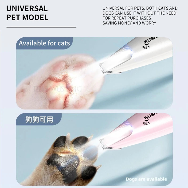 Pet Hair Trimmer with LED Light & Digital Display