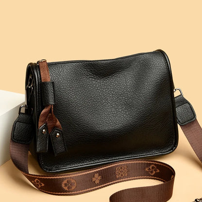 Genuine Leather Crossbody Bag – Soft Cowhide Women's Shoulder & Messenger Bag