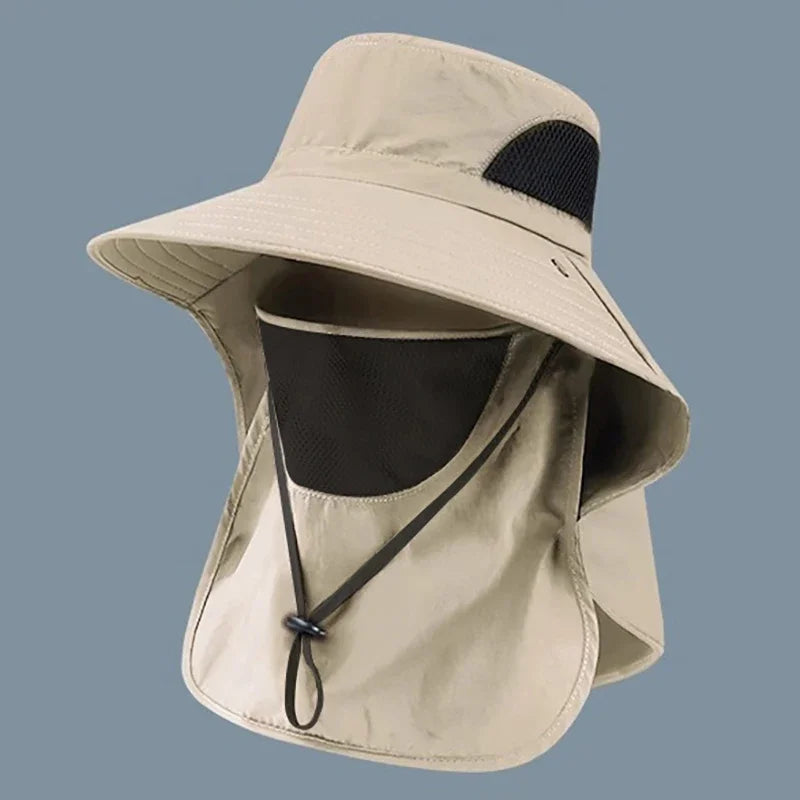UV Protection Sun Hat with Face Cover – Unisex Outdoor Bucket Hat