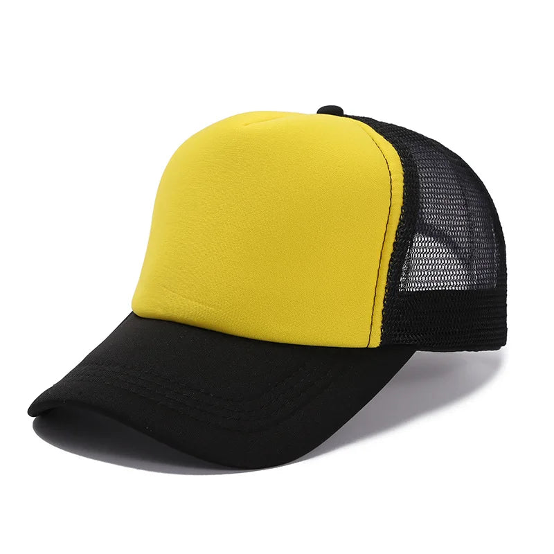 Custom Logo Mesh Trucker Hat – 5-Panel Snapback Baseball Cap for Men & Women