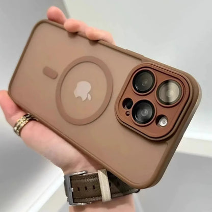 Lens Protection Case Iphone 11 12 13 Proa Mx Mini 15 16 Plus 14 Matte Translucent Magsafe Wireless