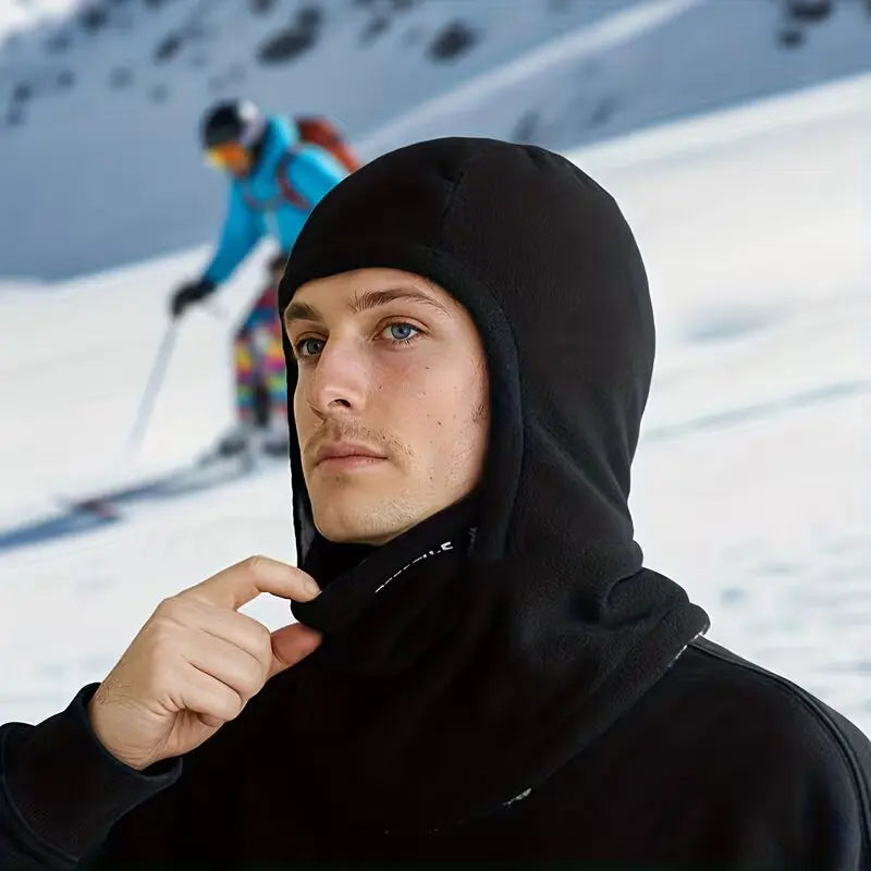 Fleece Balaclava Thermal Hood Hat – Windproof Winter Ski Mask for Men & Women