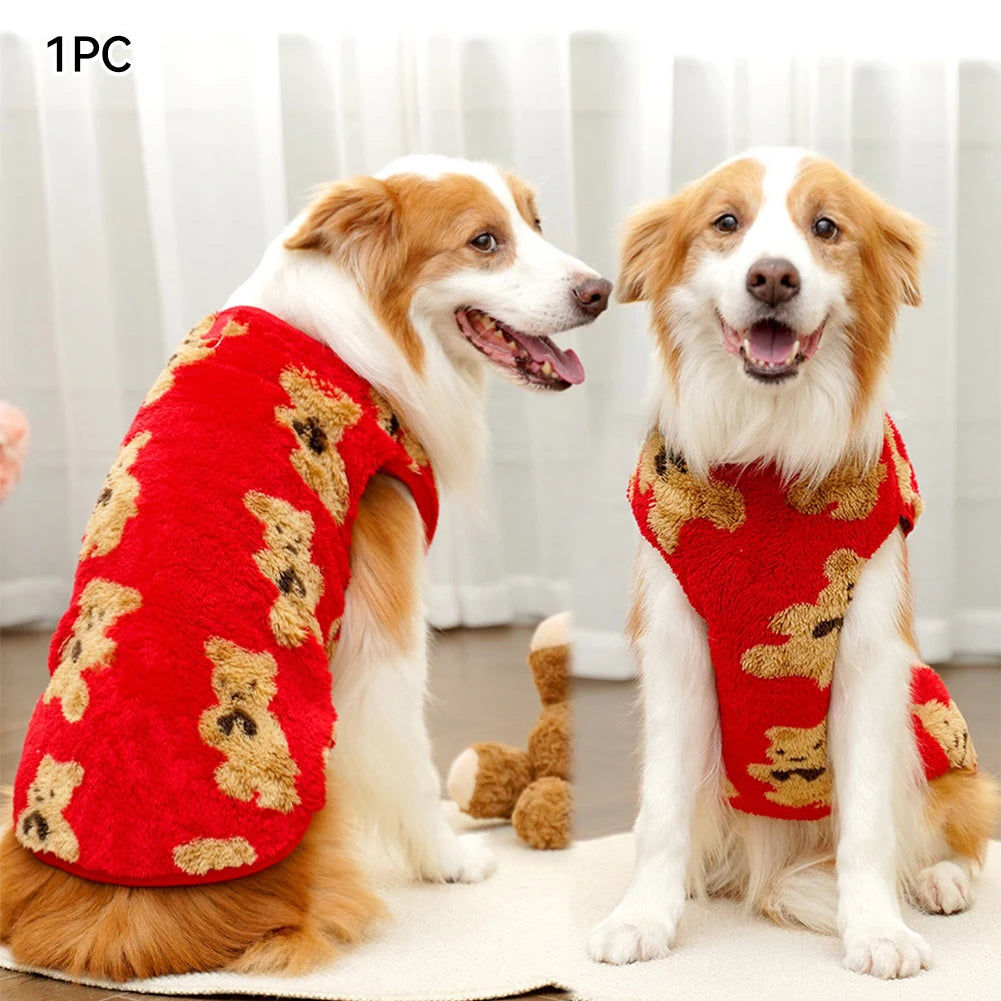 Dog Fleece Pajamas – Warm Winter Pet Coat for Small to Large Dogs
