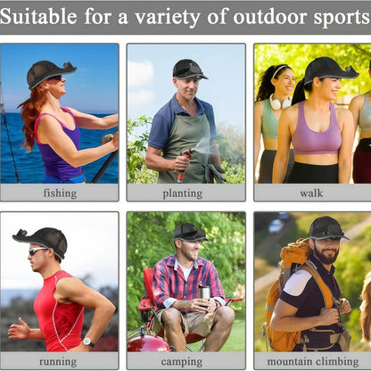 Solar Fan Baseball Cap with USB Charging – Cooling Mesh Hat