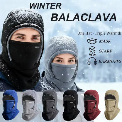 Fleece Balaclava Thermal Hood Hat – Windproof Winter Ski Mask for Men & Women