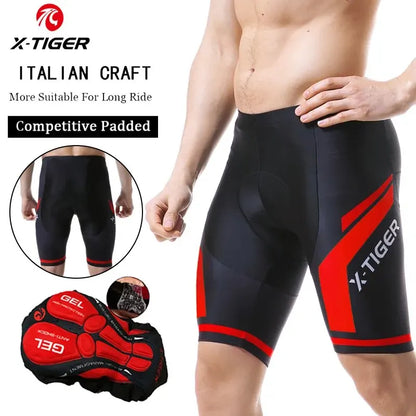 X-Tiger Men's Gel Pad Cycling Shorts – MTB Road Bike