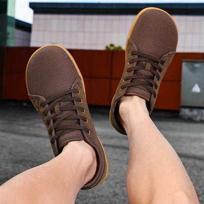 Men's Breathable Mesh Lace-Up Casual Sneakers