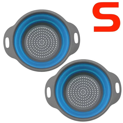 Collapsible Silicone Colander – Foldable Kitchen Strainer