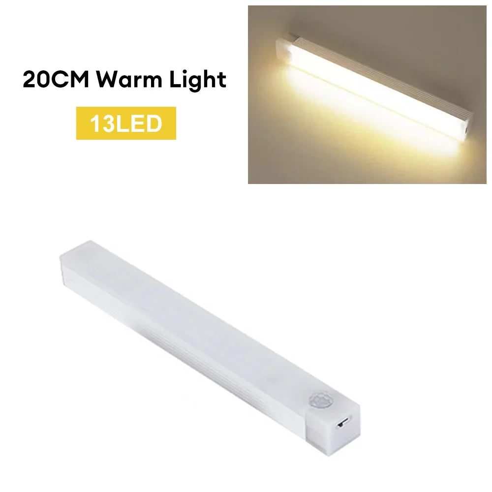 Led Motion Sensor Light Wireless Night Type C Rechargeable Cabinet Wardrobe Lamp Staircase Backlight
