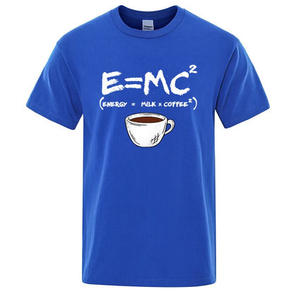 Energy Milk Coffee Graphic T Shirt Funny Casual Tee