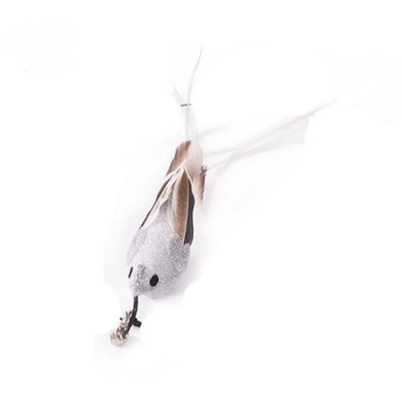 Suction Cup Bird Feather Cat Wand Toy – Interactive Kitten Hunting Toy with Bell