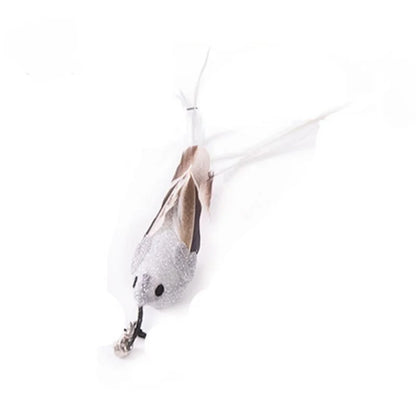 Suction Cup Bird Feather Cat Wand Toy – Interactive Kitten Hunting Toy with Bell