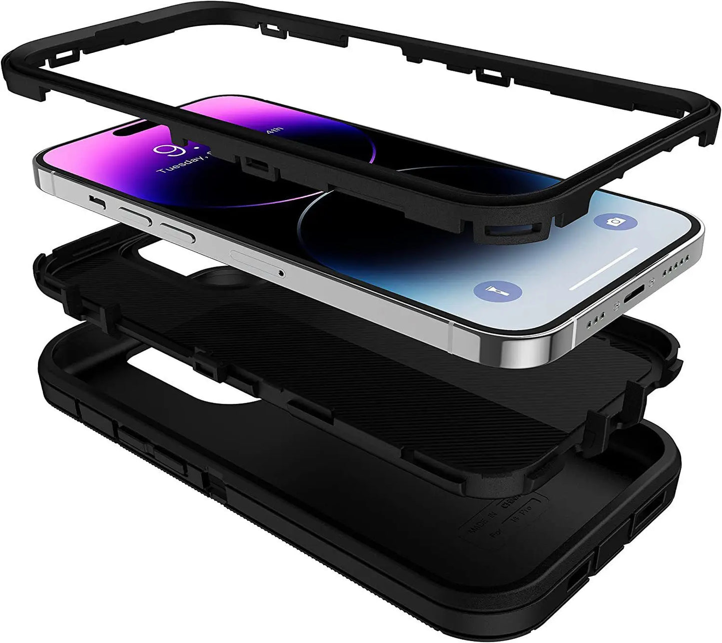 3 1 Heavy Duty Armor Shockproof Dust-Proof Case Iphone 15 14 13 12 11 16pro Max Mini Xsmax Xr X Xs