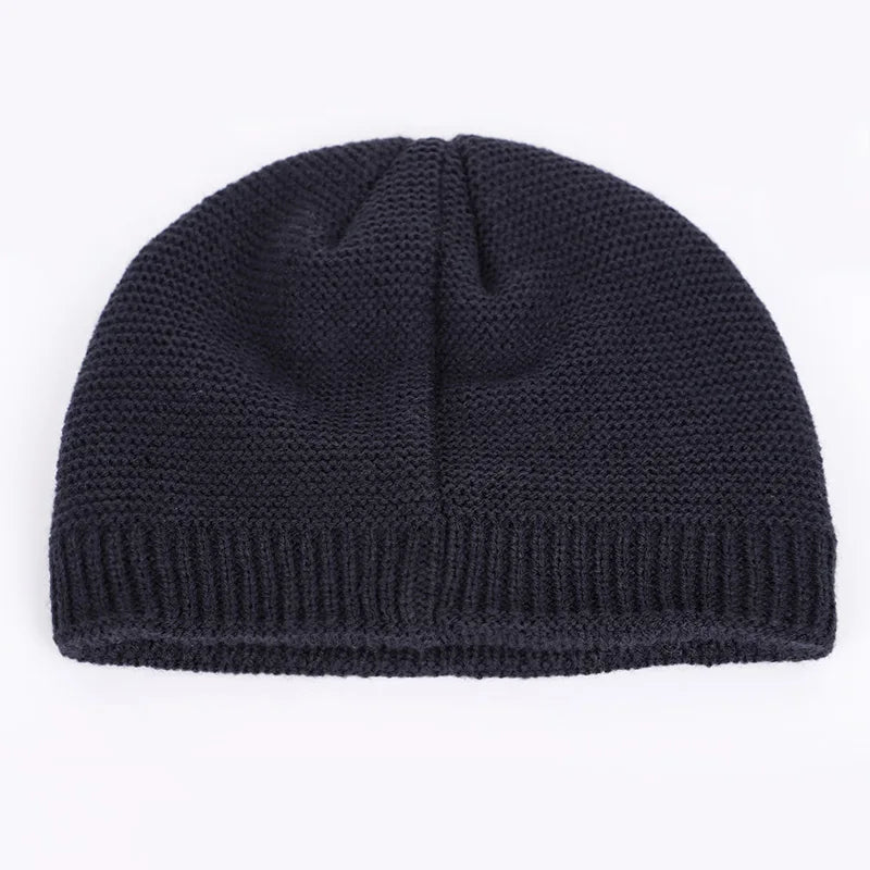 Winter Knit Beanie Hat Fleece Lined Warm Slouchy Cap
